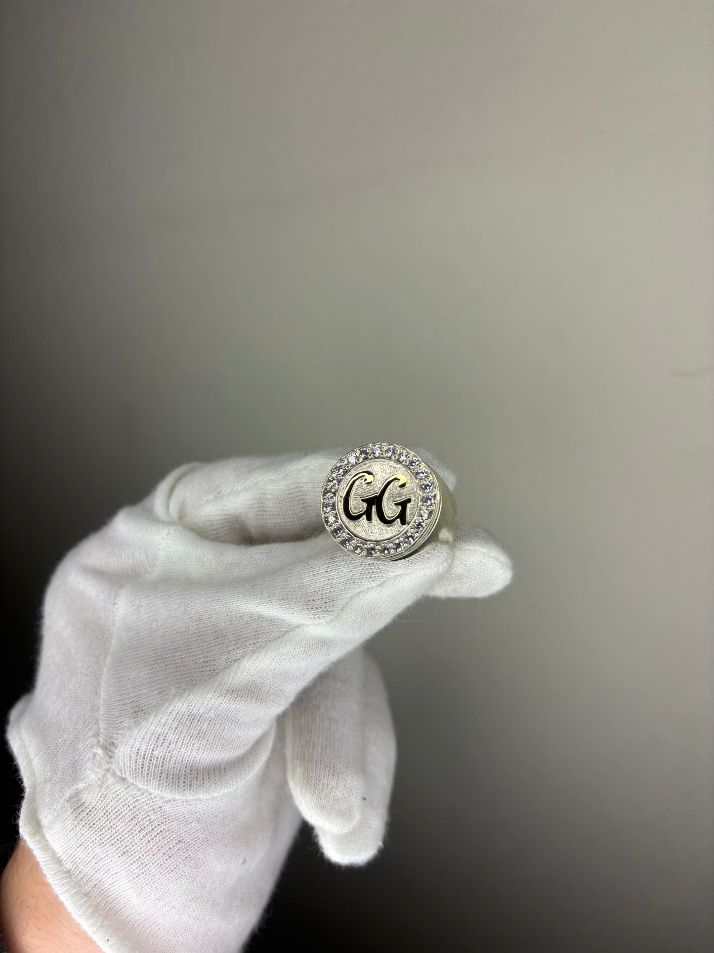 Anillo22mm Plata y Oro 10k