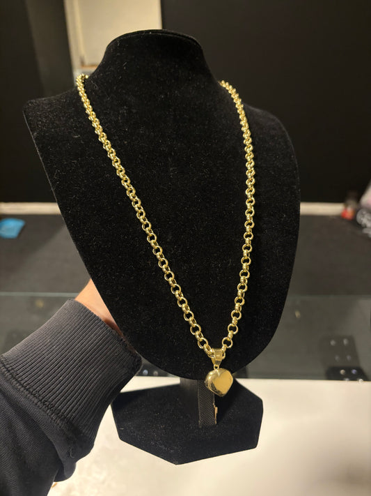 Cadena Rolo y Corazon