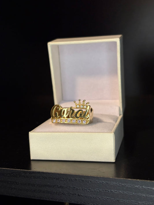 Anillo nombre con corona