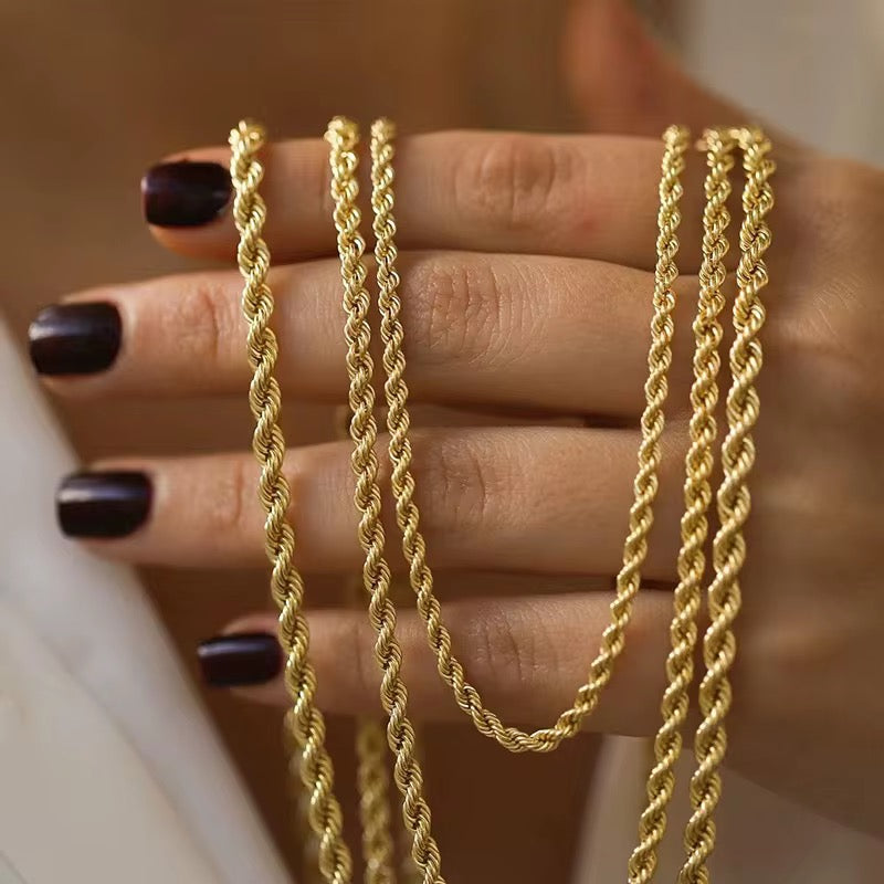 Cadena Soga Enchapada En oro 18k