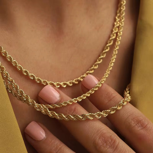 Cadena Soga Enchapada En oro 18k