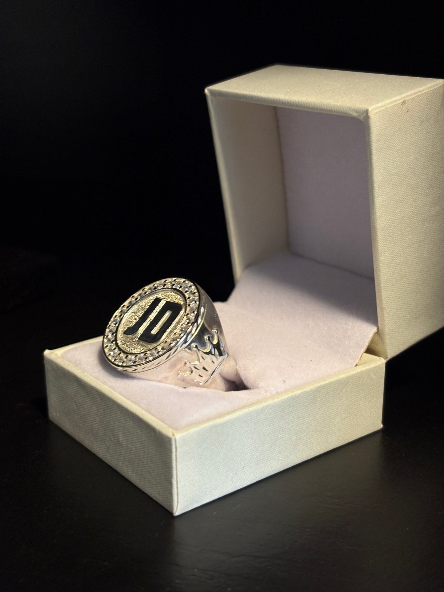 Anillo Mesa Circular Ice Plata