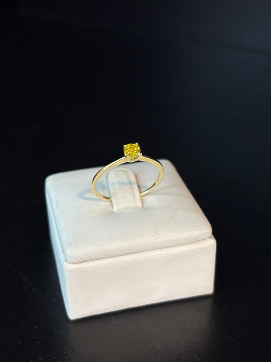 Cintillo con diamante canary yellow