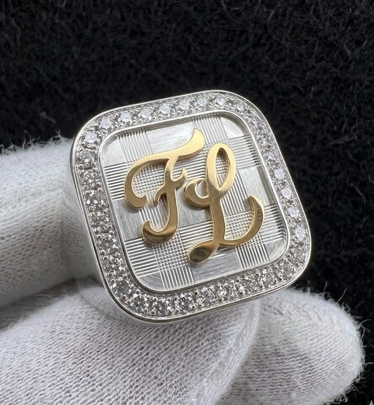 Anillo Imperial Plata y Oro 10k