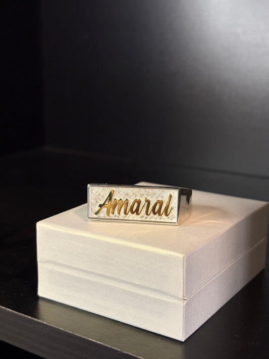 Manopla con nombre en Oro 18k